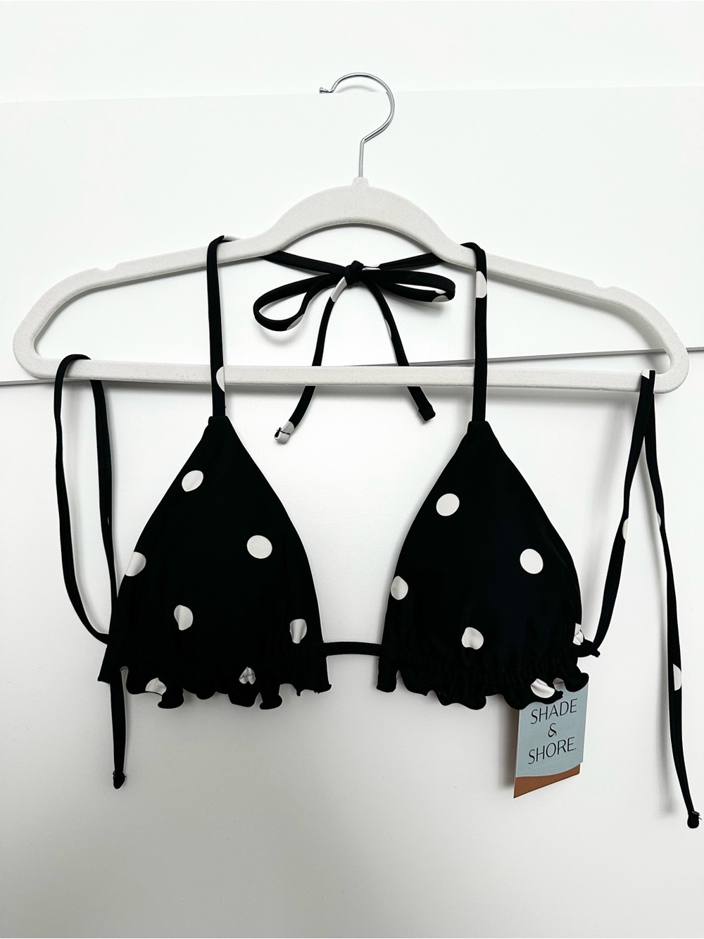 NWT TARGET Polka-Dot Ruffle Triangle Bikini Top from Shade & Shore™